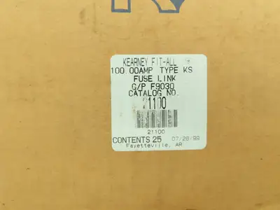 Kearney 21100 G/P F9030 Fit-All Fuse Link 100A Type KS Lot of 25