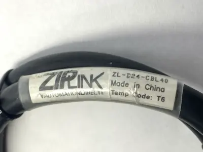 USED AUTOMATION DIRECT ZIPLINK PLC I/O CABLE MALE 40-PIN CONNECTORS