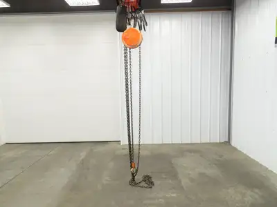 CM Cyclone 1 Ton 2000Lb Manual Chain Fall Hand Hoist 20' 5" Lift