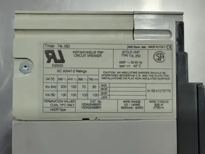 NEW ABB T4L 250 - 1SDA059457R1