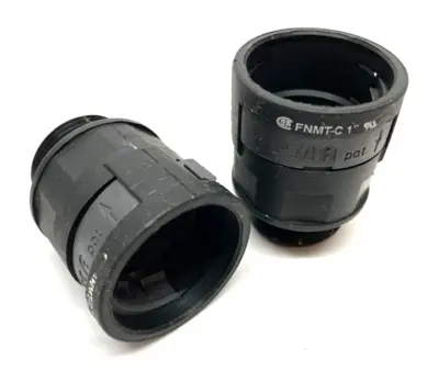 USED PMA FLEX STRAIGHT PLASTIC CONDUIT FITTING BLACK