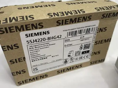 USED SIEMENS SENTRON MINIATURE CIRCUIT BREAKER 10KA, 2-POLE, D, 20A