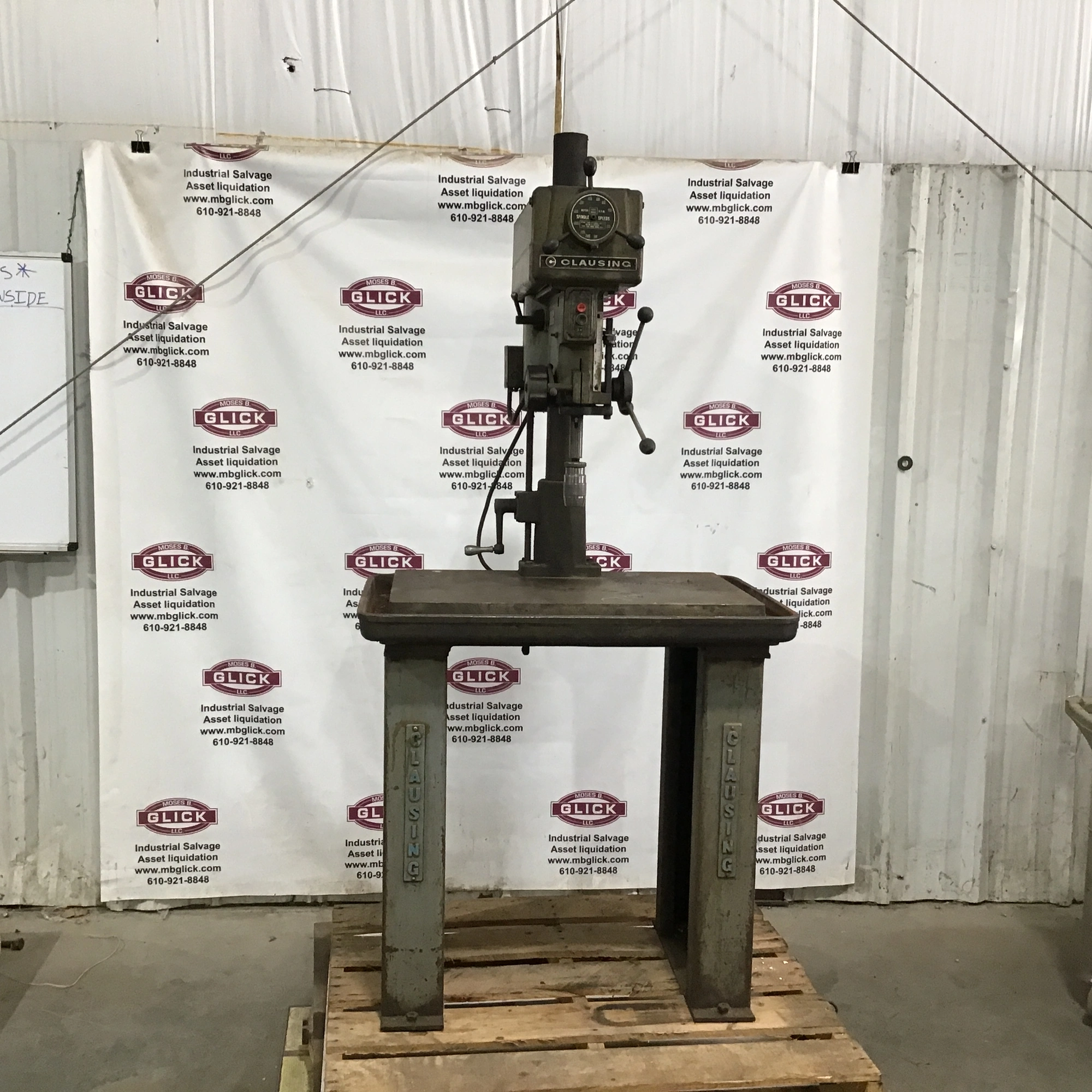 Clausing 16VT1 Variable Speed Drill Press Table with MT Quill