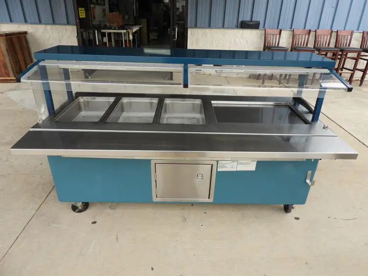Used Delfield Used Delfield KCSC-60-NU Custom 60" Hot Food 3 Pan Steam Table with Heat Pad 220V Steam Tables (Food) Illinois US | Falcon Restaurant Supply #1376572