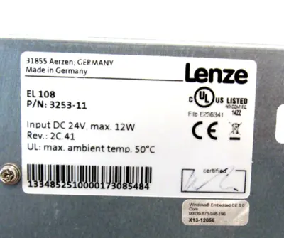 NEW LENZE 3253-11 TOUCH PANEL EL 108 325311