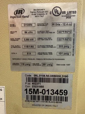 2017 INGERSOLL RAND UP6S-25-125 Air Compressor | GMT (9)