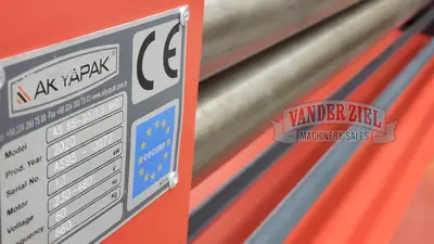 Akyapak 6' x 16 Gauge 3 Roll Initial Pinch Plate Roll