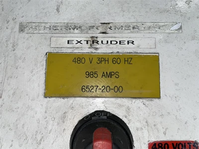 6" Welex Extruder, 30:1 L/D, 500 HP AC Motor