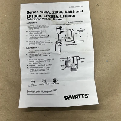 NEW Watts 288-z40