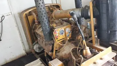 USED GARDNER DENVER PE-5Y 3X5 TRIPLEX WELL SERVICING REVERSING MUD PUMP PACKAGE