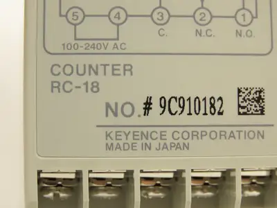 Keyence RC-18 Digital Preset Counter 4-Digit LED 100-240VAC