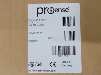 New | in-Stock PROSENSE FSD75-AP-6H Parts (Hydraulics and Pneumatics) British Columbia CA | Lenmark #257927