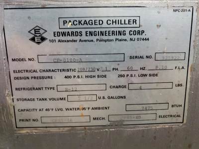 Edwards 1-Ton Liquid Chiller