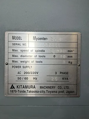 Used 2007 KITAMURA MYCENTER 2XiF Vertical Machining Centers California US | MachineStation #1513716