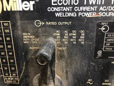10" x .080" COIL JOINING TECH SHEAR BUTT END WELDER WITH MILLER ECONO TWIN HF WELDER: STOCK #19064