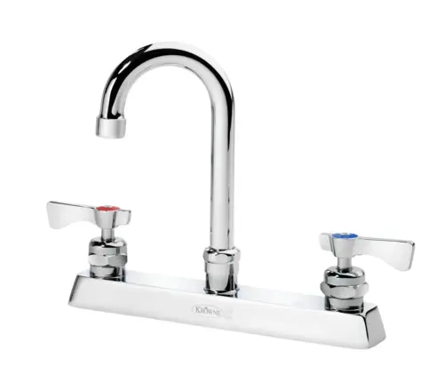 Krowne 15-525L Deck Mount Faucet - 3 1/2" Gooseneck Spout, 8" Centers