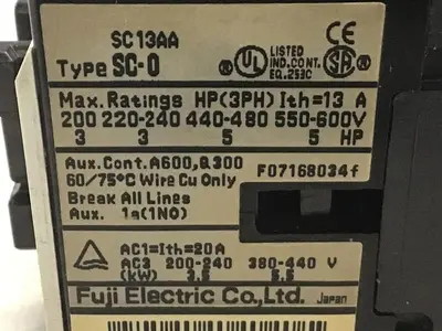 USED FUJI ELECTRIC SC-0 SC13AA