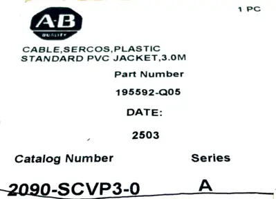A / B 2090-SCVP3-0 FIBER-OPTIC CABLE 3.0M SER. A 2090SCVP30 NEW, SURPLUS