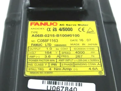 NEW FANUC A06B-0215-B100 SERVO MOTOR A860-2000-T321 A06B0215B100