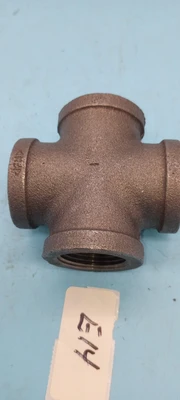 4 WAY  black tee npt COUPLER 1"