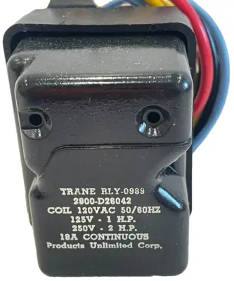 NEW TRANE RLY-0989 ADD-A-RELAY 120V COIL SPDT RLY0989