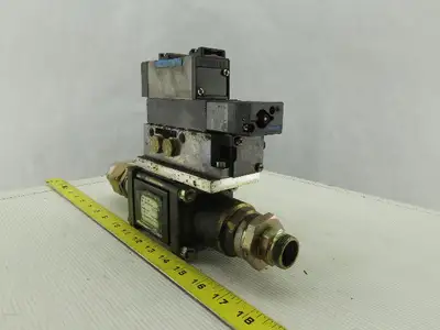 Muller Coax Vmk 15 Nc Pneumatic Valve W/Festo Block Plate & Solenoid