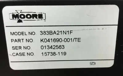 Moore 383BA21N1F Multi-Point Display Control Station Control K041690-001 / TE 3H