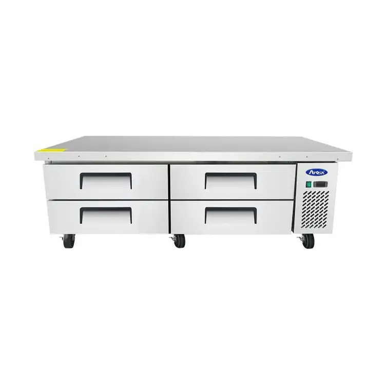 New | in-Stock Atosa New Atosa MGF8453GR 72" Refrigerated (4) Drawer Chef Base Chef Bases Illinois US | Falcon Restaurant Supply #1375328