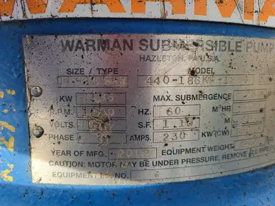 Used 2012 WARMAN 440-186KW-1200 Parts (Hydraulics and Pneumatics) British Columbia CA | Lenmark #257889