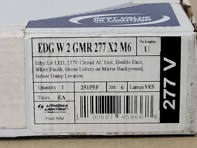 NEW LITHONIA LIGHTING EDG W 2 GMR