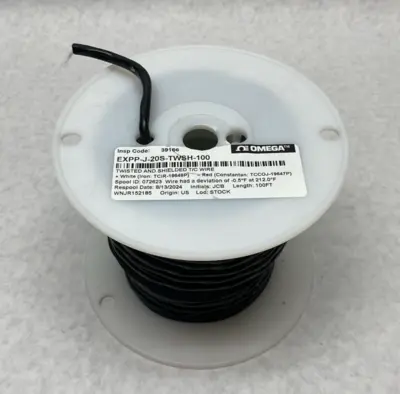 USED OMEGA TWISTED SHIELD. THERMOCOUPLE WIRE 2-COND. 85' SPOOL