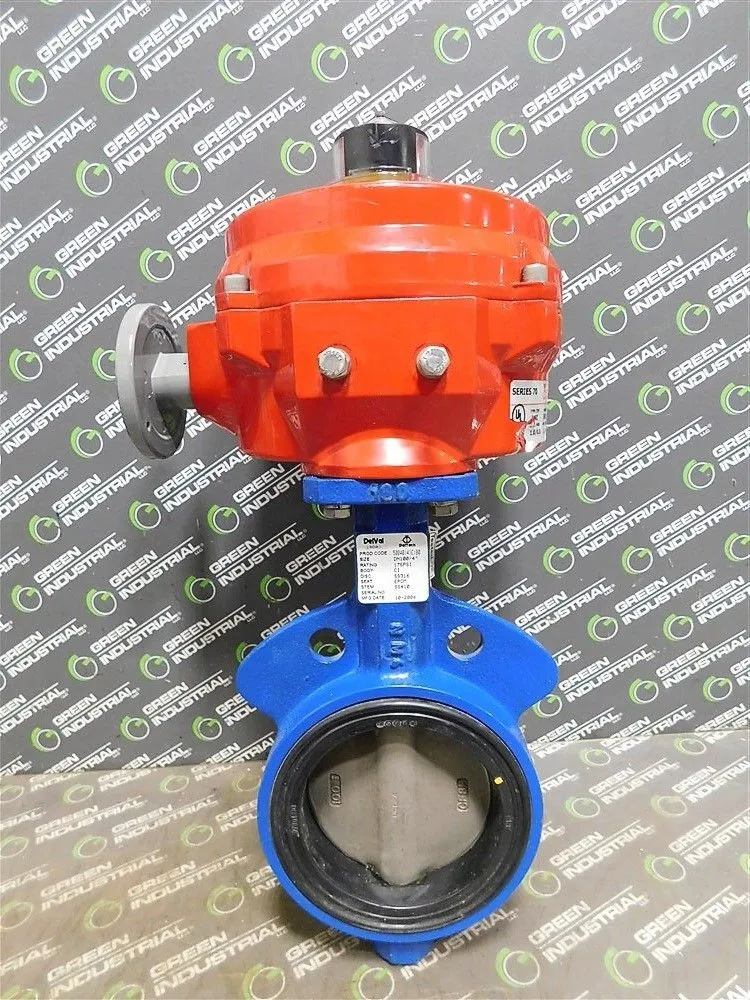 Bray Controls & DelTech 4" Actuated Butterfly Valve 70-0052-113A0-536 Used