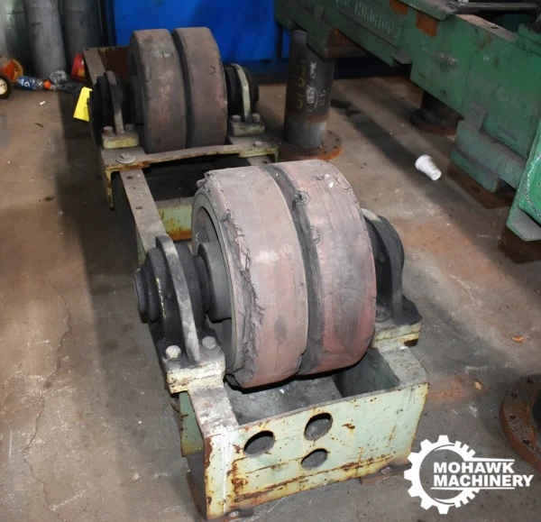 SET HEAVY-DUTY ADJUSTABLE TANK TURNING IDLER ROLLS w/22” DIAMETER ROLLS - 80” MAXIMUM CENTER DISTANCE
