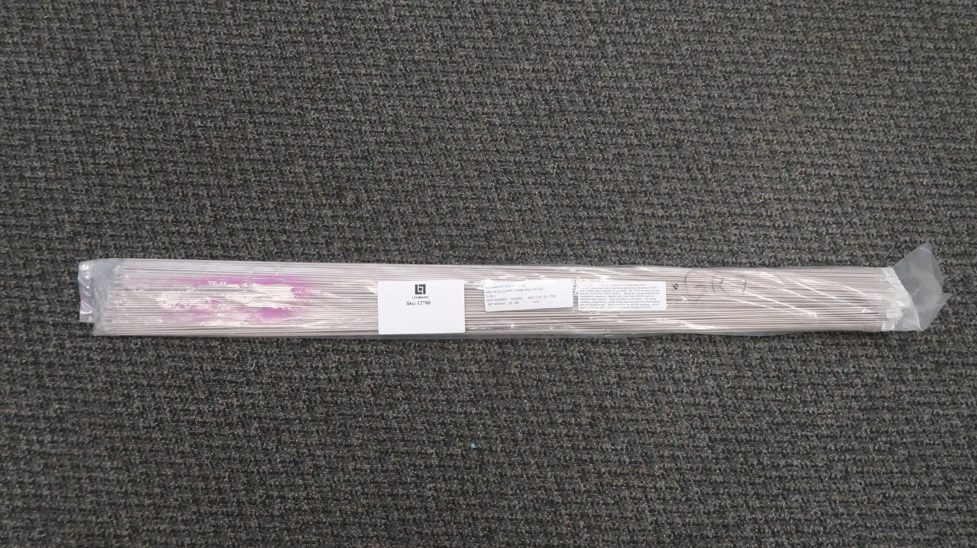 Titanium Welding Rods- Grade 1/2 (ERTi-1/ERTi-2), .93" x 36", 10 lb Pack