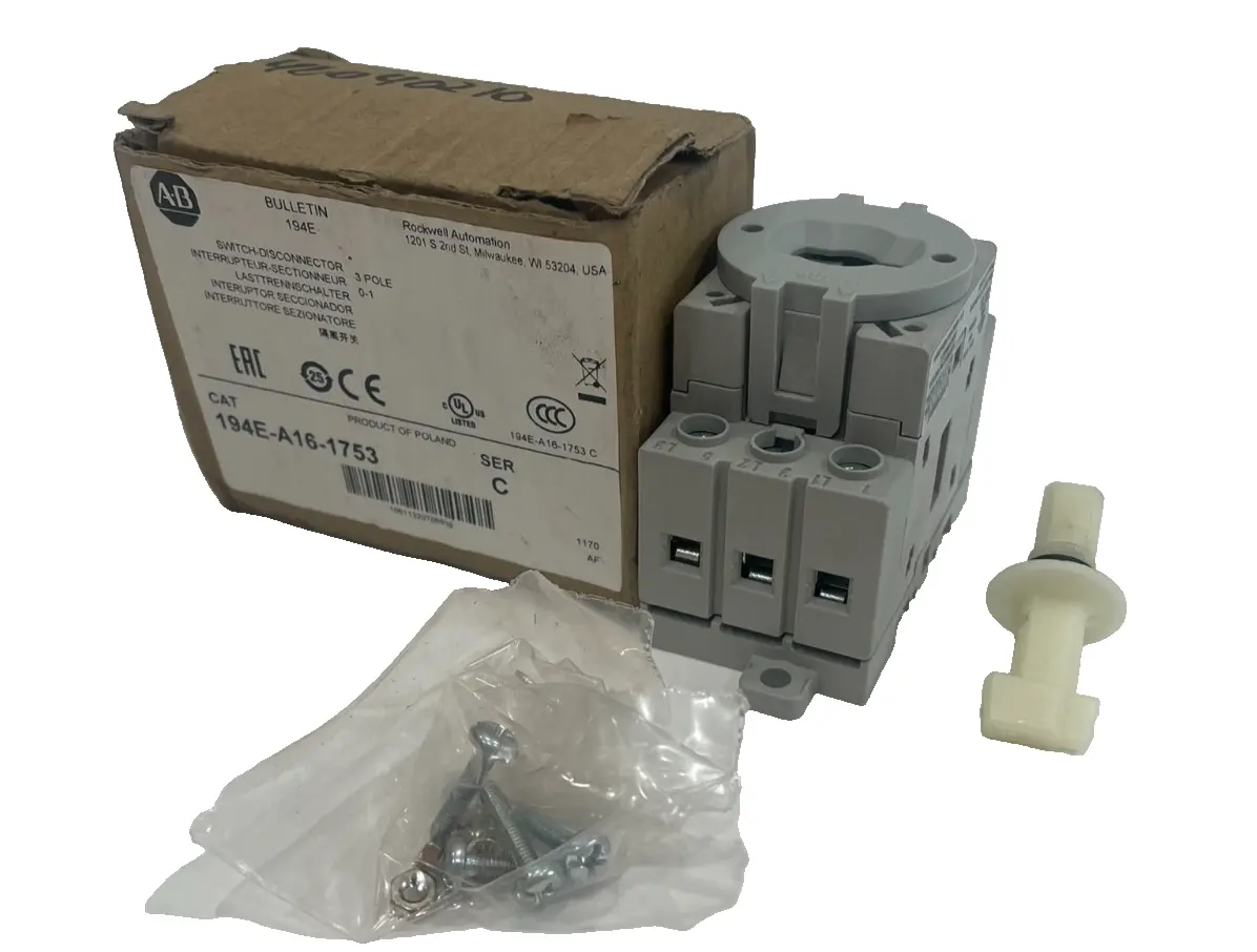 ALLEN BRADLEY 194E-A16-1753 DISCONNECTOR SWITCH SER C 194EA161753
