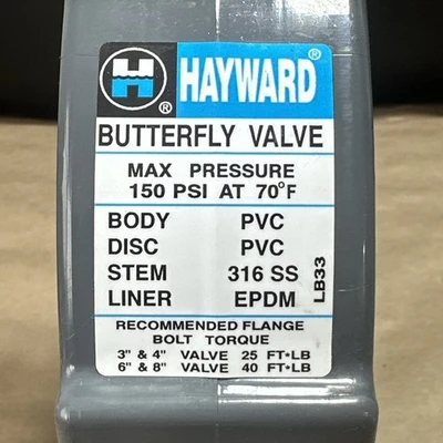 NEW Hayward 3” Butterfly
