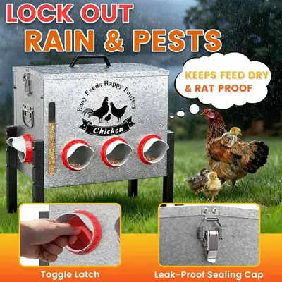 Cybrasc 10 Gallon Automatic Chicken Feeder