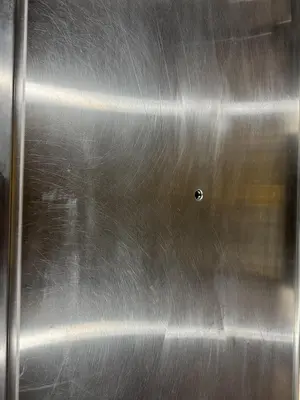 USED 2016 LESLIE FISHER ENGINEERING INC. STAINLESS STEEL CHILLER TABLE
