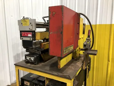 10" x .080" COIL JOINING TECH SHEAR BUTT END WELDER WITH MILLER ECONO TWIN HF WELDER: STOCK #19064