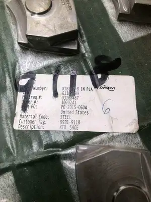 Flowserve KTB1/1-8 IN PLA Steel Thrust Bearing Shoes -NIB of 6