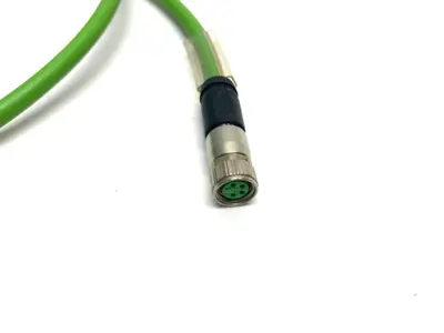 USED BECKHOFF DOUBLE ENDED ETHERCAT POWER CABLE M8 4-PIN M TO F 1M