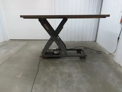Pentalift 7P484 4000lbs Hydraulic Scissor Lift Table 48" Travel 88x60" Top 3Ph