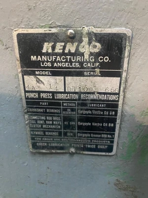 KENCO Punch Press 4A 1-1/4 Made in USA
