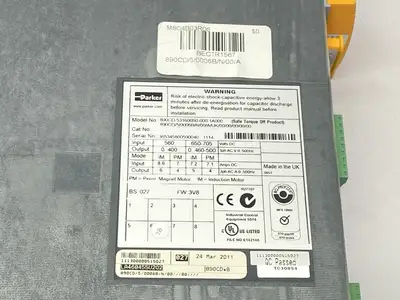 Used Parker Variable Frequency Drive 890CD/5/0006B/N/00/A Variable Speed Drives Michigan US | Maverick Industrial Sales #1401359