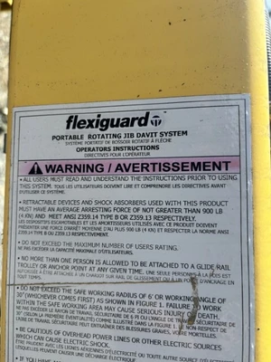 3M DBI-SALA 8517751 16.75 ft FlexiGuard Counterweight Jib w/Concrete