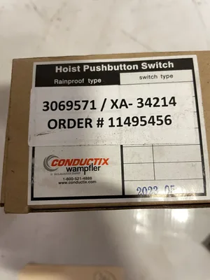 Conductix XA-34214 2-Button Hoist Pushbutton Pendant Switch 120/240V -NIB