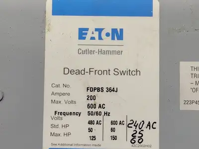 USED CUTLER-HAMMER FDPBS 364J