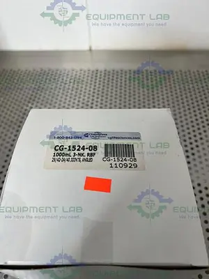 NEW CHEMGLASS CG-1524-08 1000ML HEAVY WALL ROUND BOTTOM FLASK, 3-NECK ANGLED 20°