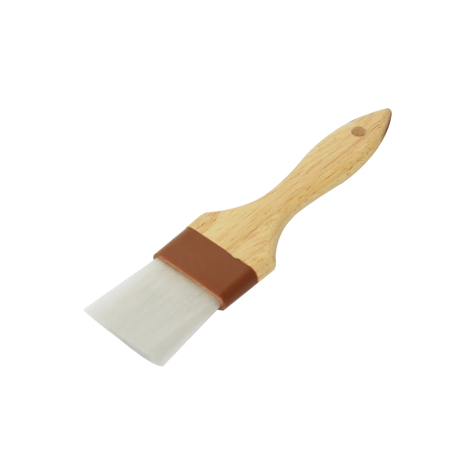 Thunder Group WDPB003N 2" Flat Pastry Brush - Nylon Bristles, Brown Plastic Ferrule, Wood Handle - 12, (each)