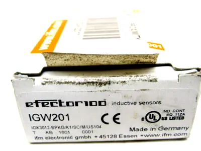 NEW IFM EFECTOR IGW201 INDUCTIVE SENSOR IGK3012-BPKG/K1/SC/US-104